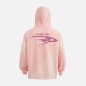 Concert Outfit Heavy Washed Letter Print Hoodie