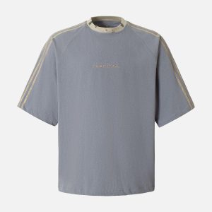 Concert Outfit Heavy Washed Street Metal Collar T-Shirt