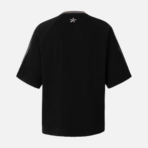 Concert Outfit Heavy Washed Street Metal Collar T-Shirt