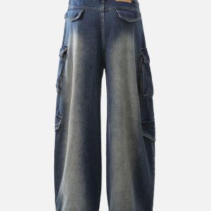 Concert Outfit Heavy Washed Workwear Baggy Barrel Jeans