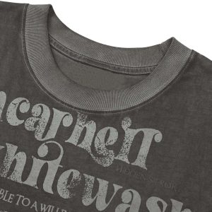 Concert Outfit Heavy Worker Washed And Broken Retro Font Vest