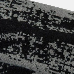 Concert Outfit High Street Abstract Pattern Zipper Stand Collar Cardigan