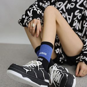 Concert Outfit High Street Black And White Board Casual Shoes