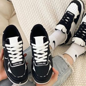 Concert Outfit High Street Black And White Board Casual Shoes