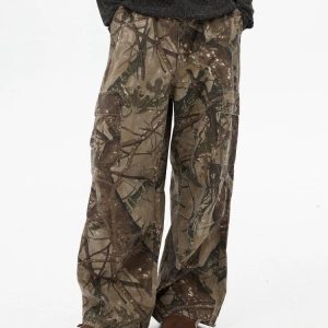 Concert Outfit High Street Camouflage Casual Pants