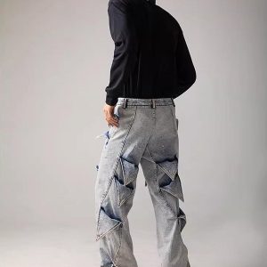 Concert Outfit High Street Deconstructed Washed Jeans