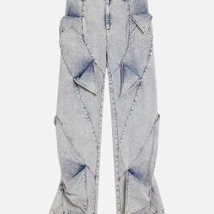 Concert Outfit High Street Deconstructed Washed Jeans