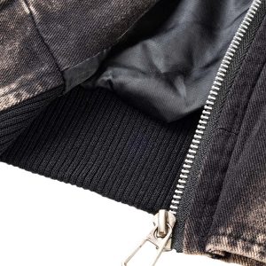 Concert Outfit High Street Distressed Washed Work Jacket