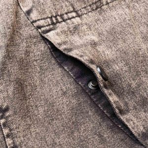 Concert Outfit High Street Distressed Washed Work Jacket