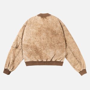 Concert Outfit High Street Distressed Washed Work Jacket