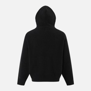 Concert Outfit High Street Half-Zipped Personality Sweater