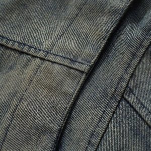Concert Outfit High Street Hip-Hop Distressed Washed Denim Jacket