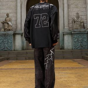 Concert Outfit High Street Hip-Hop Distressed Washed Jeans