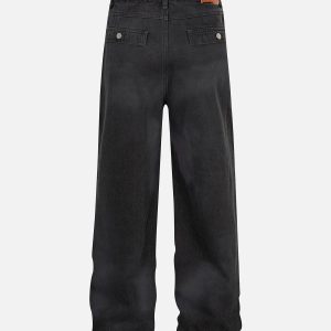 Concert Outfit High Street Hip-Hop Distressed Washed Work Jeans