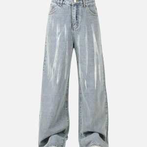 Concert Outfit High Street Hip Hop Hand-Painted Spray-Painted Jeans