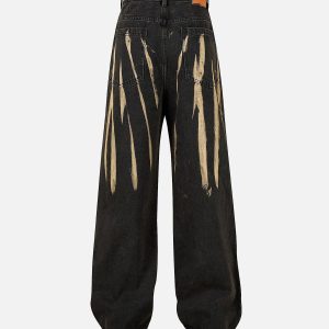 Concert Outfit High Street Hip Hop Hand-Painted Spray-Painted Jeans