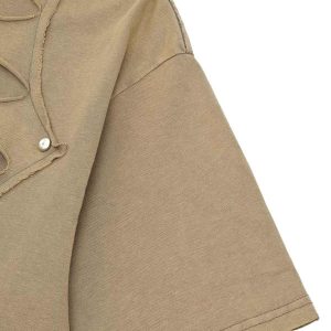 Concert Outfit High Street Hip Hop Hole Design T-Shirt