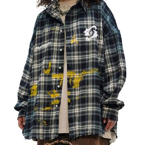 Concert Outfit High Street Hip Hop Spray Print Shirt