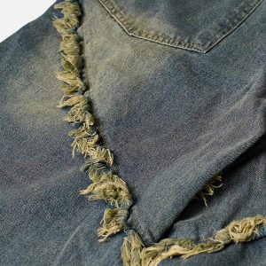 Concert Outfit High Street Hip Hop Washed Distressed Jeans