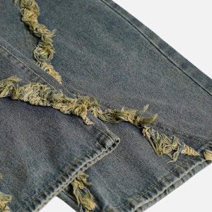 Concert Outfit High Street Hip Hop Washed Distressed Jeans