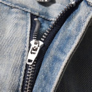 Concert Outfit High Street Hip-Hop Zipper Straight Jeans