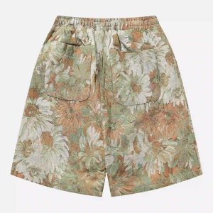 Concert Outfit High Street Jacquard Embroidery Shorts