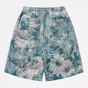 Concert Outfit High Street Jacquard Embroidery Shorts