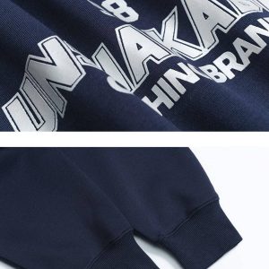 Concert Outfit High Street Letter Print Collision Color Hoodie