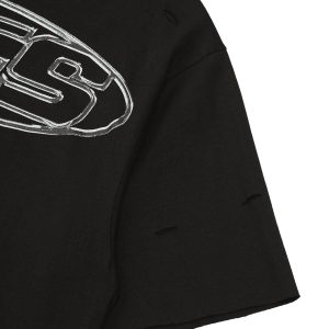 Concert Outfit High Street Letter Print Short-Sleeved T-Shirt