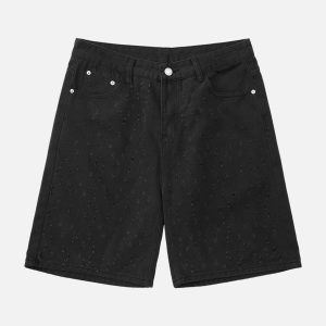 Concert Outfit High Street Niche Design Ripped Denim Shorts