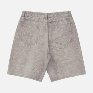 Concert Outfit High Street Niche Design Ripped Denim Shorts