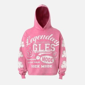 Concert Outfit High Street Print Letter Hoodie