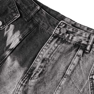 Concert Outfit High Street Washed Distressed Work Jeans