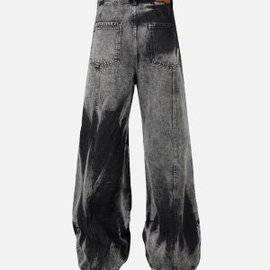 Concert Outfit High Street Washed Distressed Work Jeans