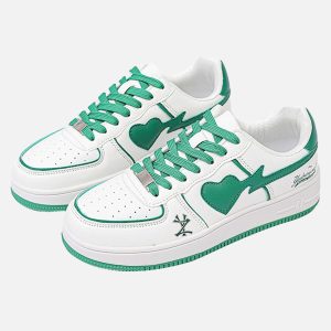 Concert Outfit High Street White Skate Sneakers