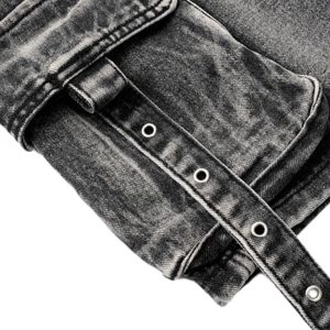 Concert Outfit High-Waisted Multi-Pocket Denim Cargo Shorts