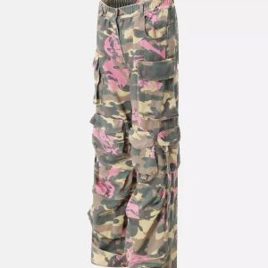 Concert Outfit Hip-Hop Camouflage Cargo Pants with Multi-Pockets