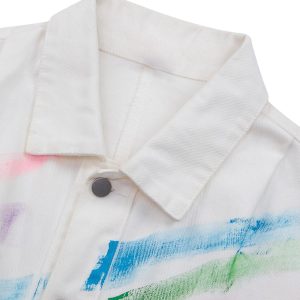 Concert Outfit Hip-Hop Hand-Painted Graffiti Denim Jacket