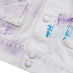 Concert Outfit Hip-Hop Hand-Painted Graffiti Denim Jacket