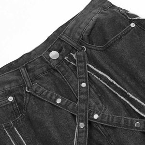 Concert Outfit Hip-Hop High Street Spider Web Jeans