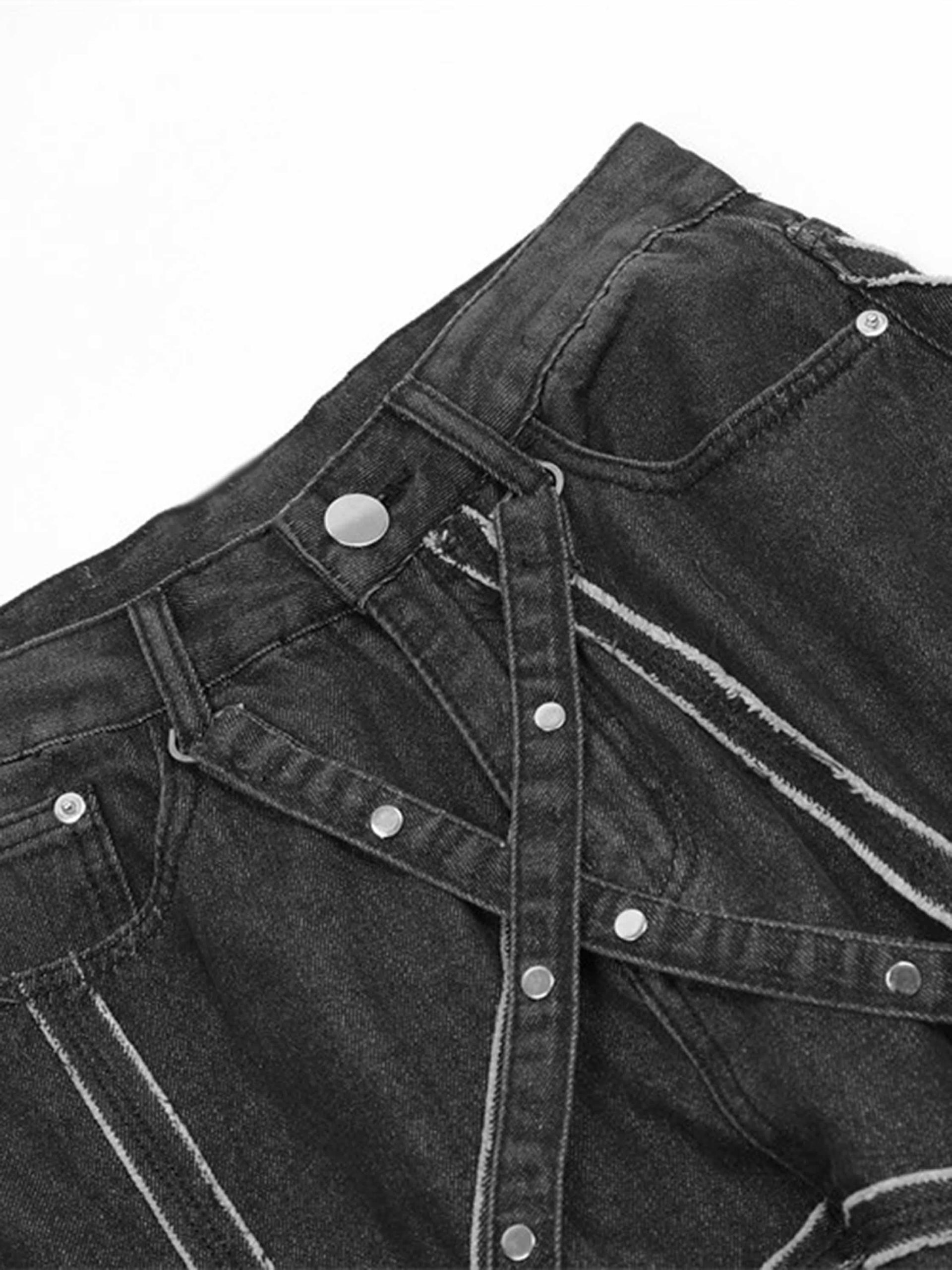 Concert Outfit Hip-Hop High Street Spider Web Jeans Concert Outfit Hip-Hop High Street Spider Web Jeans