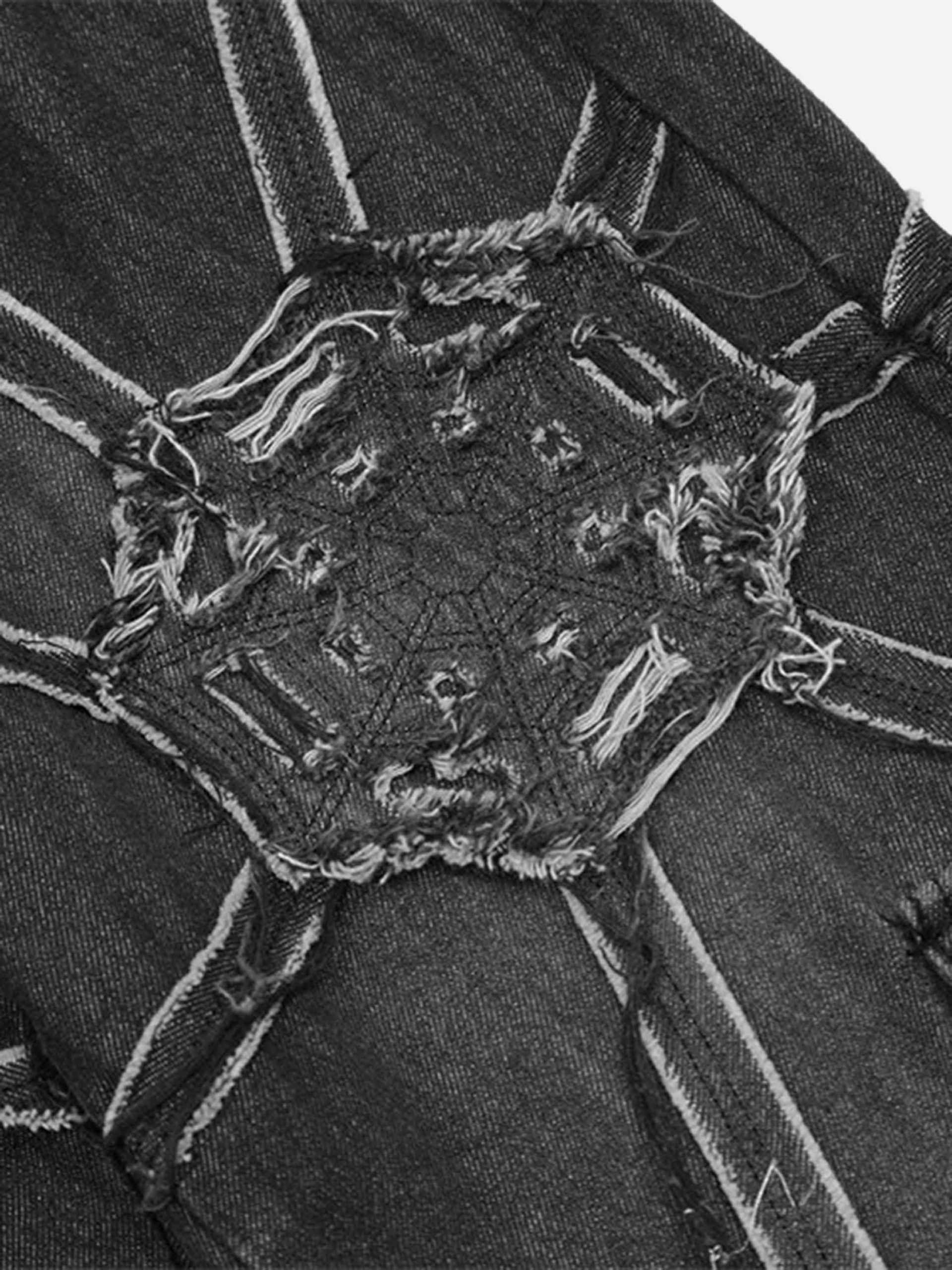 Concert Outfit Hip-Hop High Street Spider Web Jeans Concert Outfit Hip-Hop High Street Spider Web Jeans