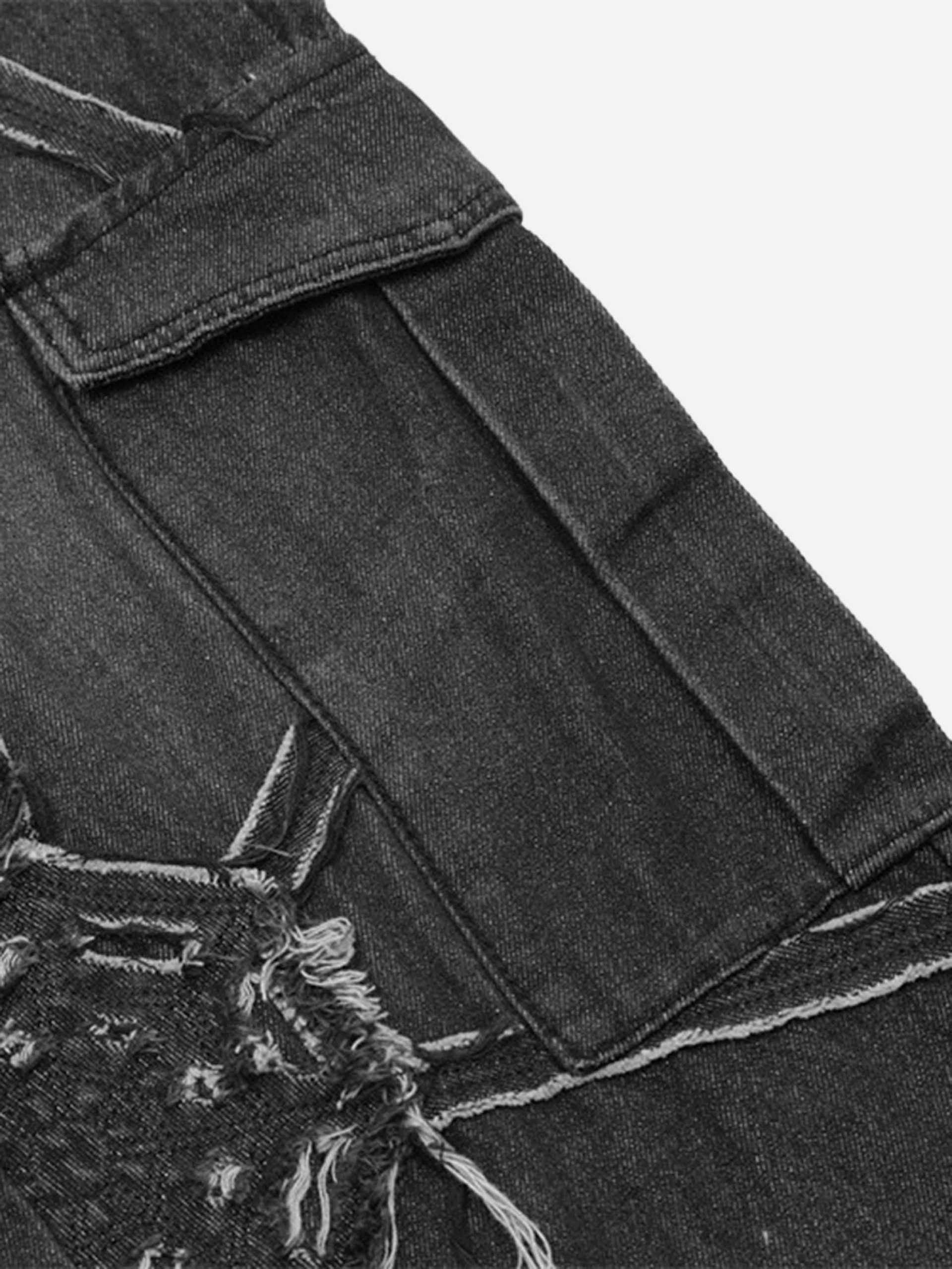 Concert Outfit Hip-Hop High Street Spider Web Jeans Concert Outfit Hip-Hop High Street Spider Web Jeans