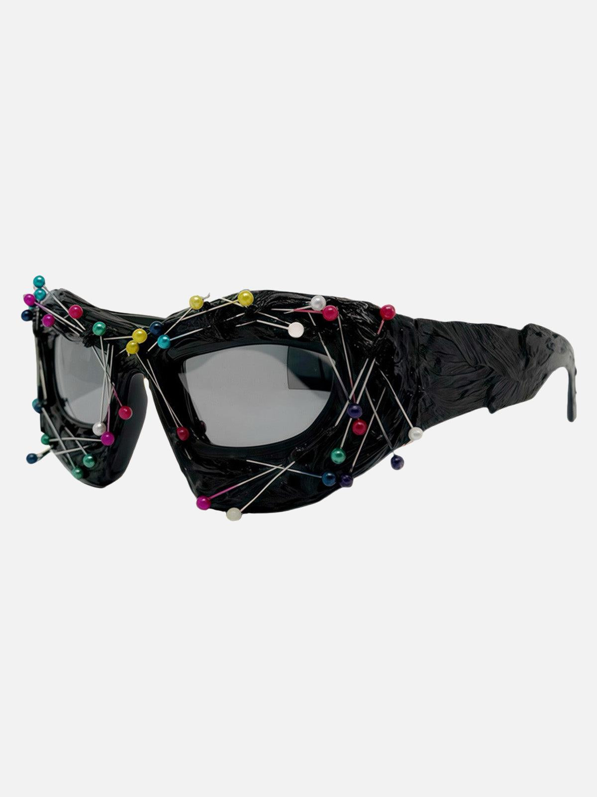 Concert Outfit Hip Hop Punk Beaded Sunglasses Concert Outfit Hip Hop Punk Beaded Sunglasses