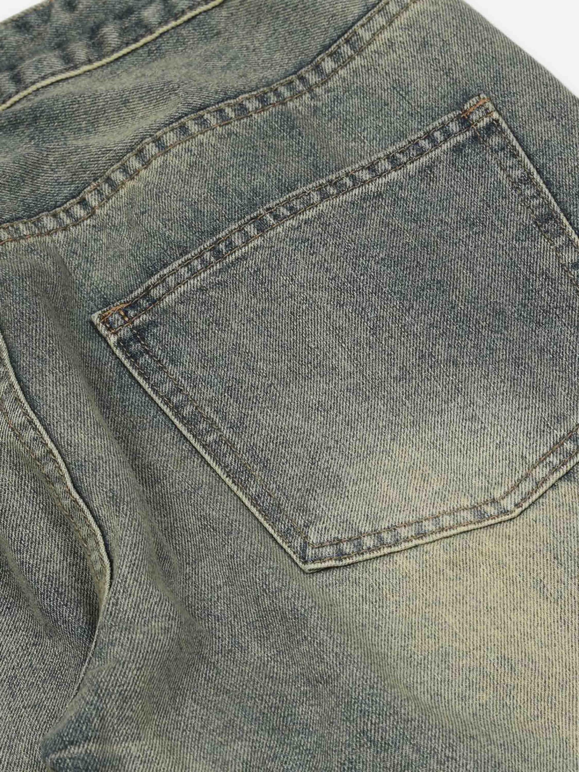 Concert Outfit Hip Hop Retro Patch Denim Jeans Concert Outfit Hip Hop Retro Patch Denim Jeans