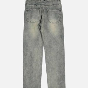 Concert Outfit Hip Hop Retro Patch Denim Jeans