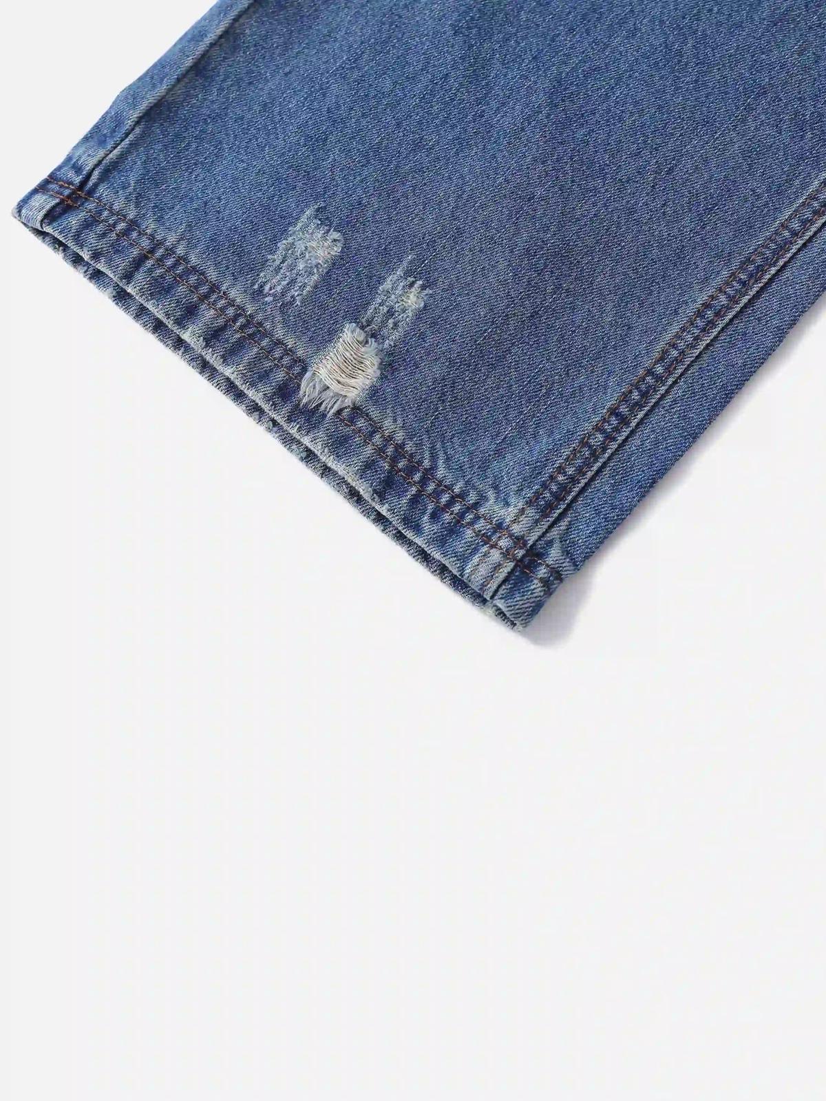 Concert Outfit Hip-Hop Ripped Mud-Dyed Jeans Concert Outfit Hip-Hop Ripped Mud-Dyed Jeans