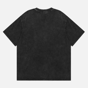 Concert Outfit Hip Hop Skull Print T-Shirt