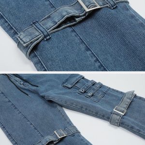 Concert Outfit Hip Hop Straps Jeans