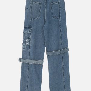 Concert Outfit Hip Hop Straps Jeans